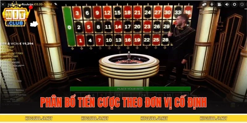 Cách chia nhỏ vốn thành đơn vị cố định khi đặt cược Roulette